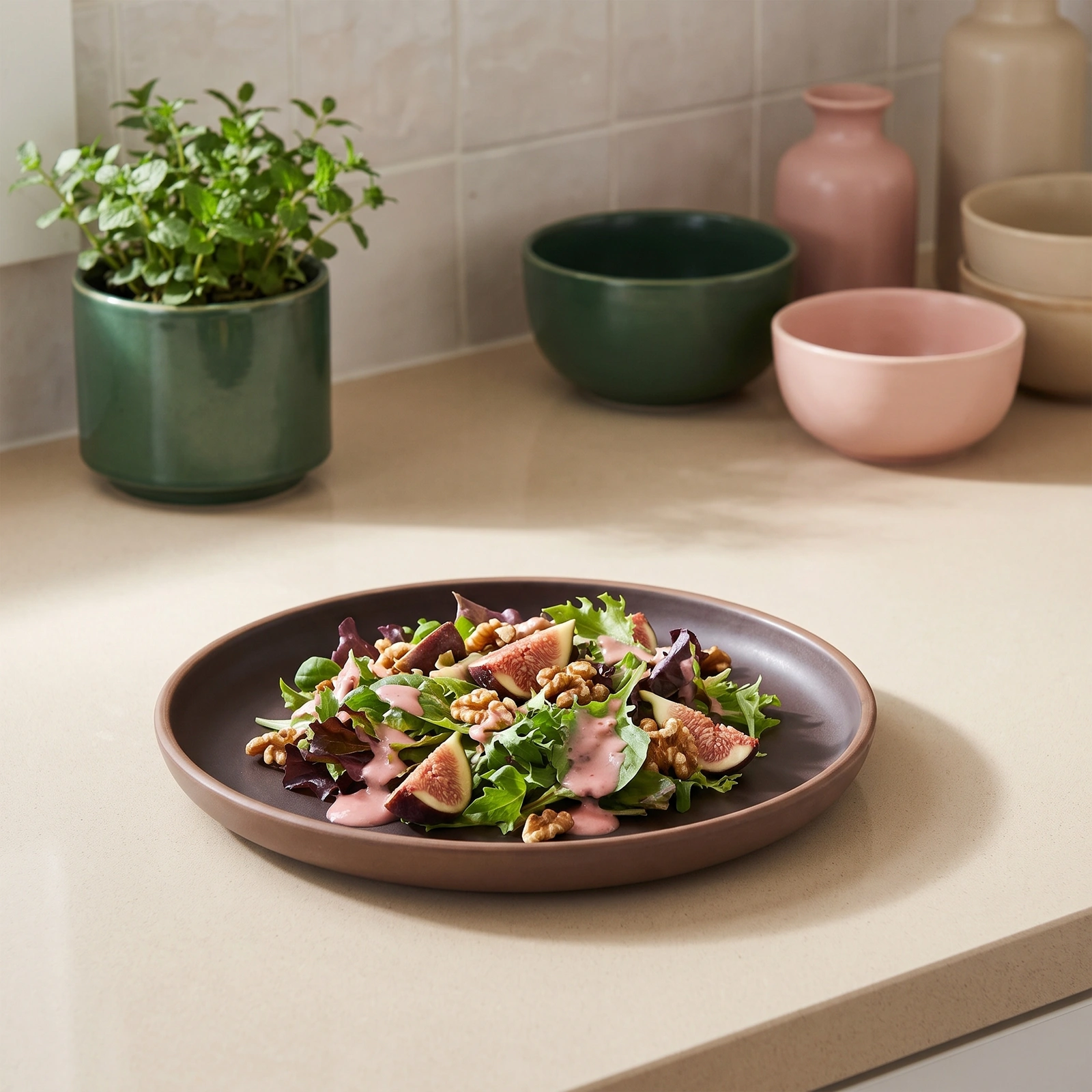 Melamine Deep Dinner Plate - Dark Brown - Kitchen essentials