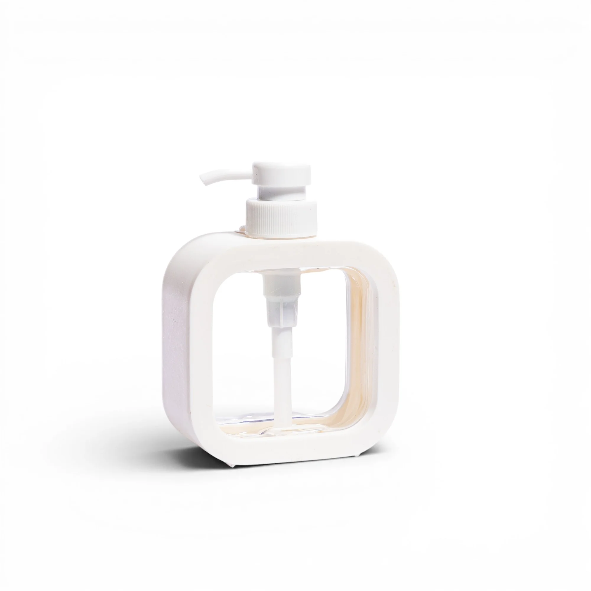 White Plastic Soap & Lotion Dispenser Bottle - Home Organizers