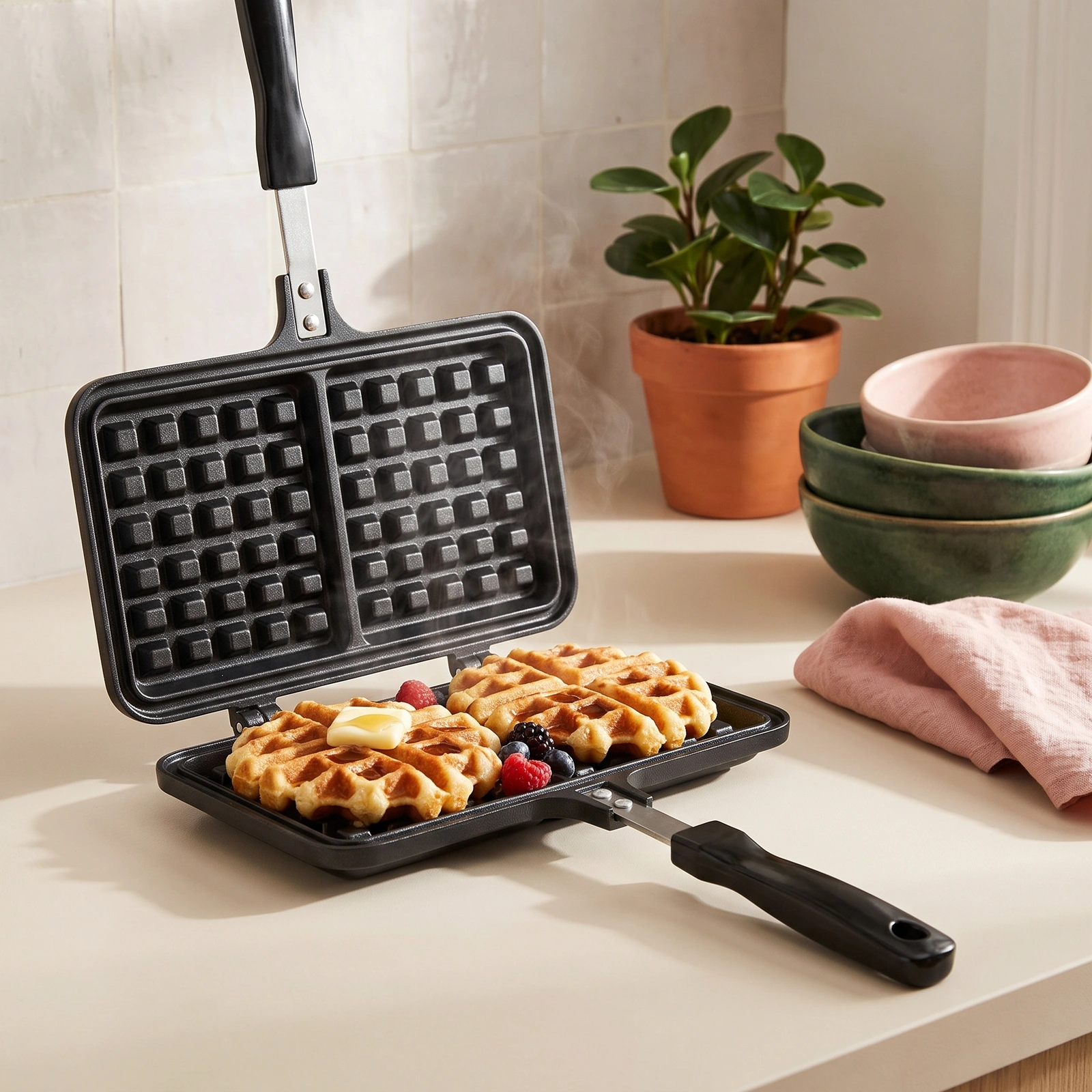 Granite Waffle Maker - Stovetop Black - Offers