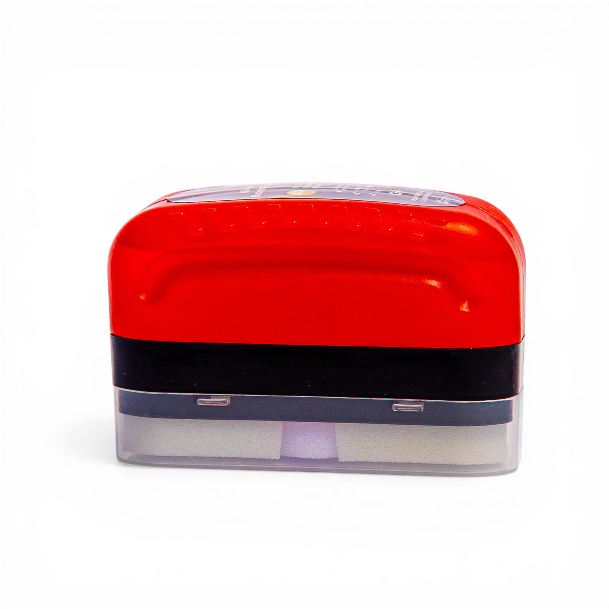 Self-Inking Date Stamp Red Black Plastic - Home Organization