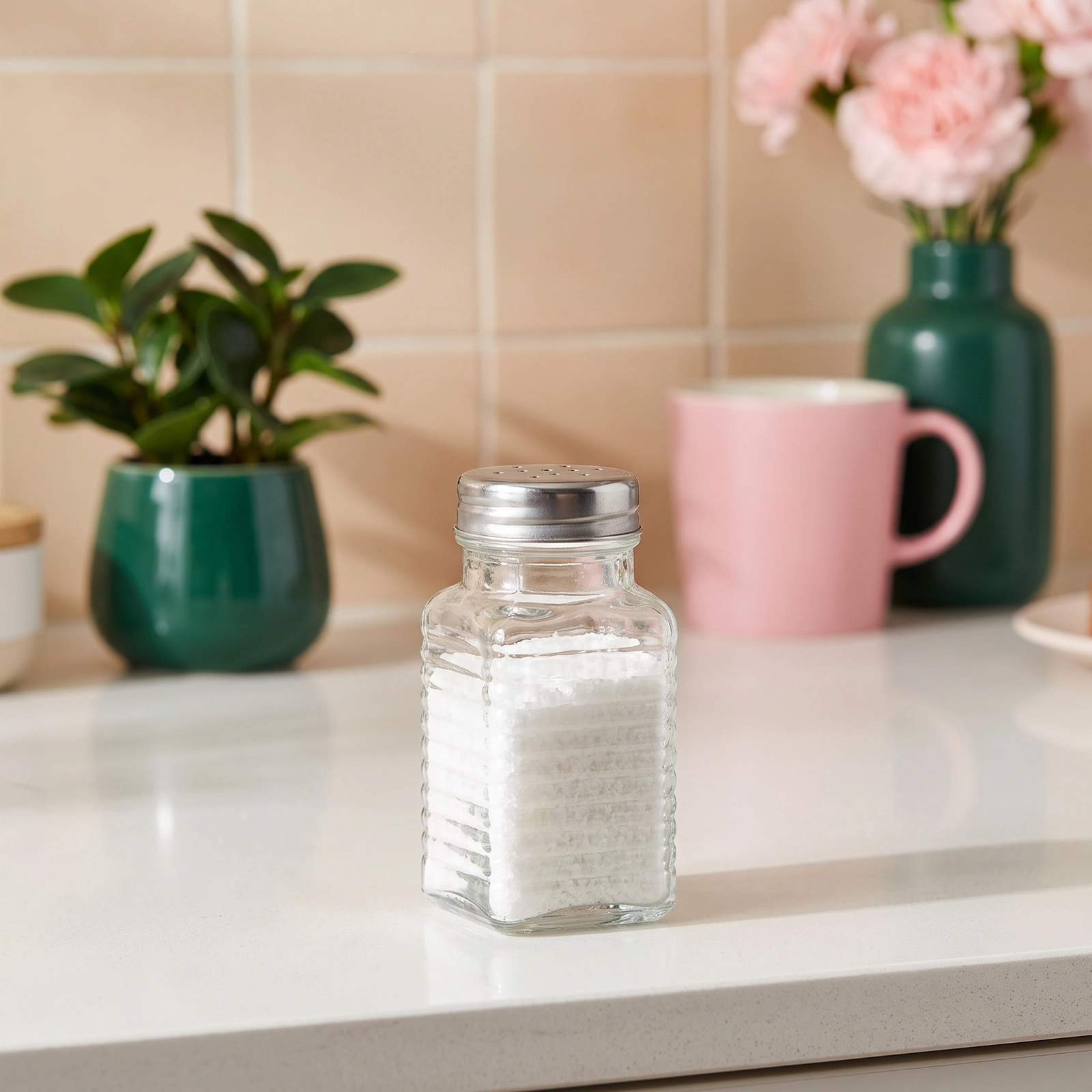 Glass Spice Shaker with Metal Lid - Clear - Home Organizers