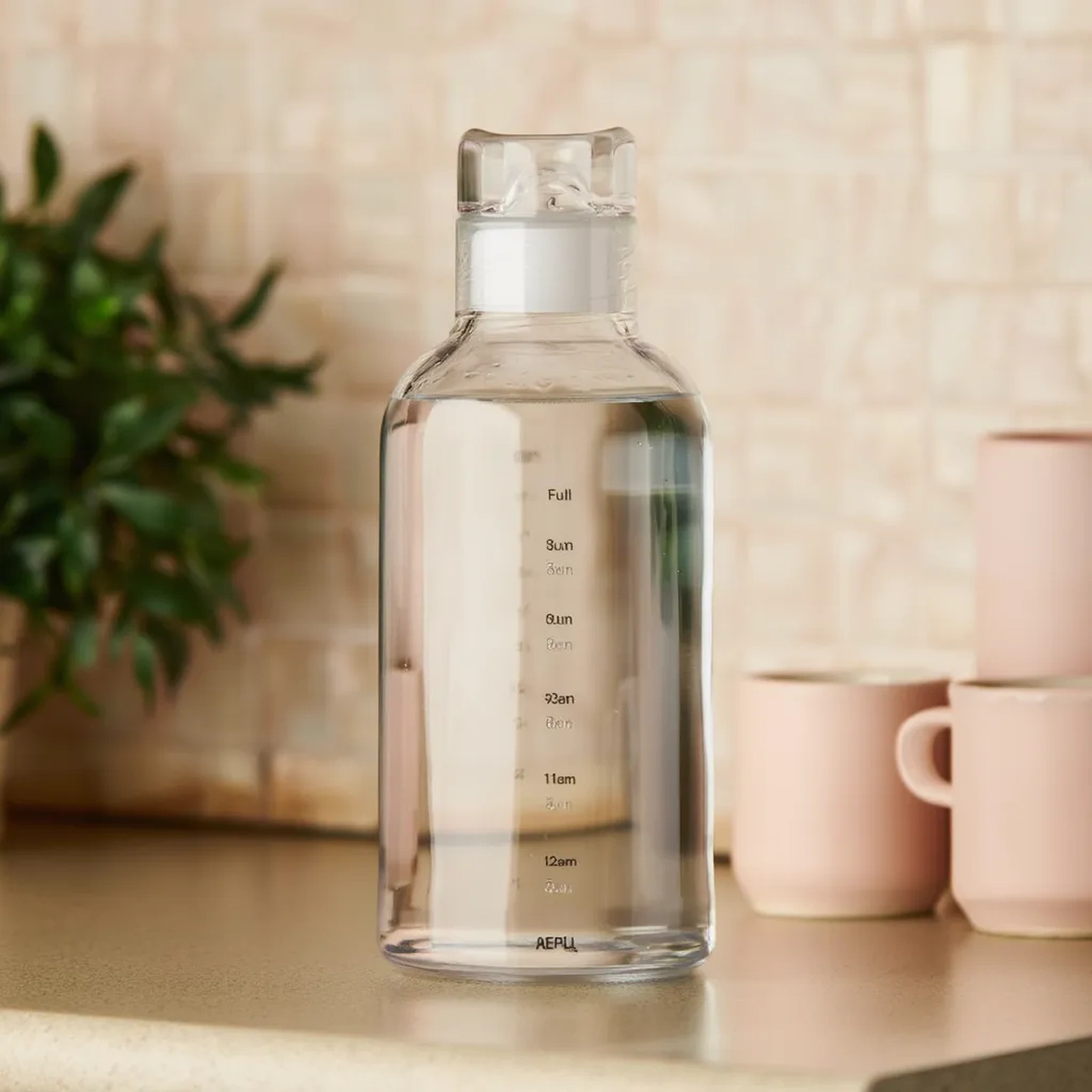 Clear Acrylic Water Bottle with Time Marker - New Arrivals