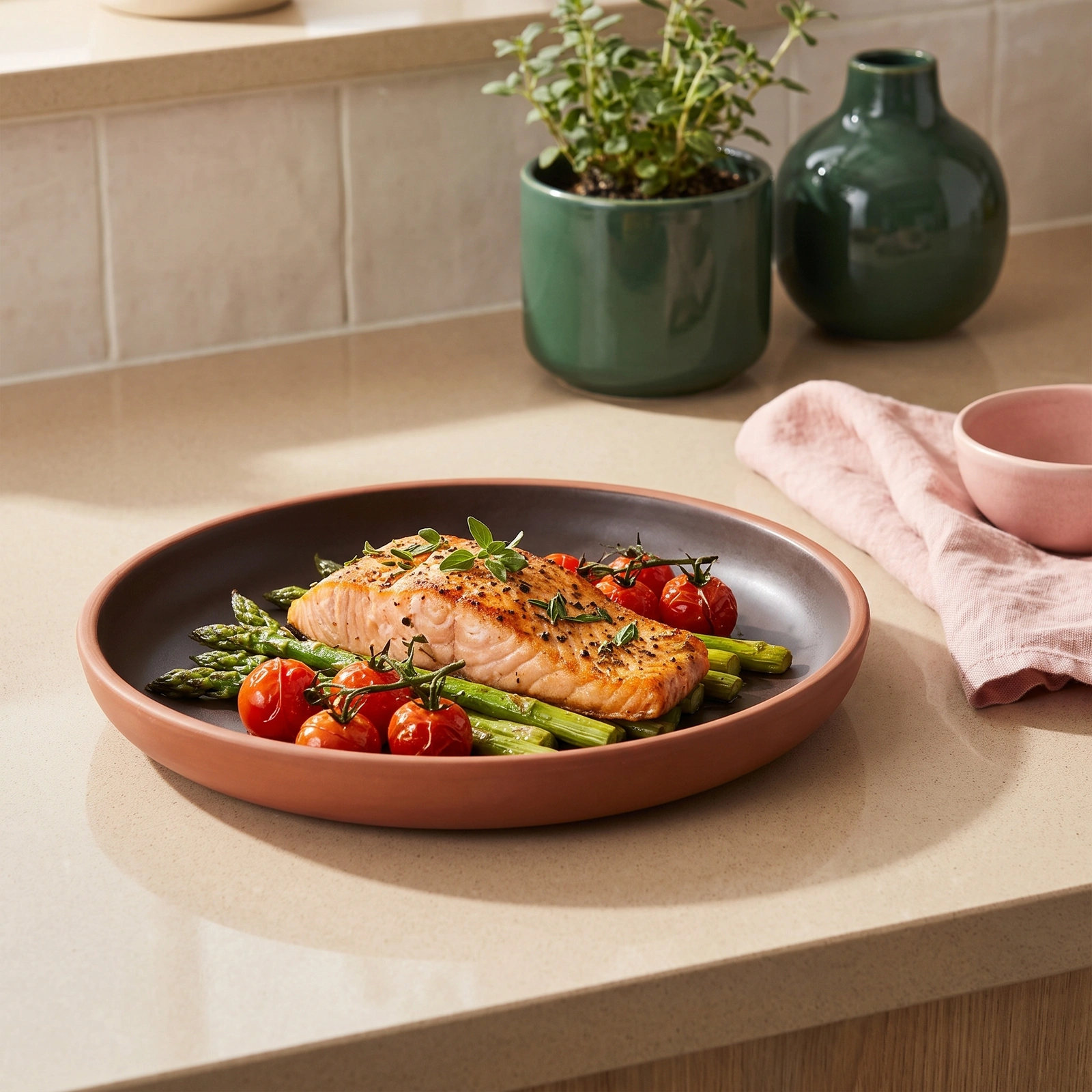 Melamine Plate - Black & Brown - Kitchen essentials