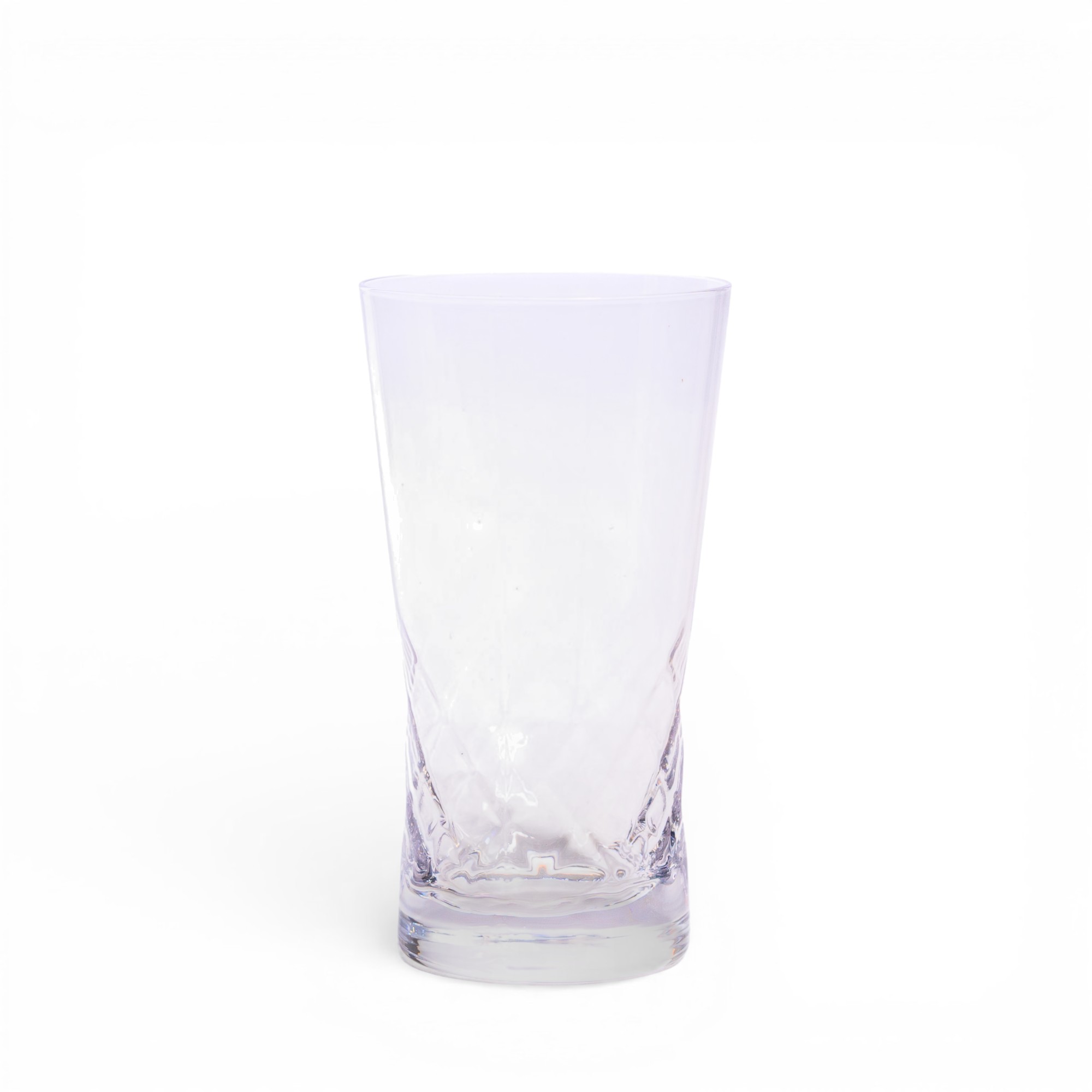 Glass Tumbler - Clear Textured Design - Home Organization
