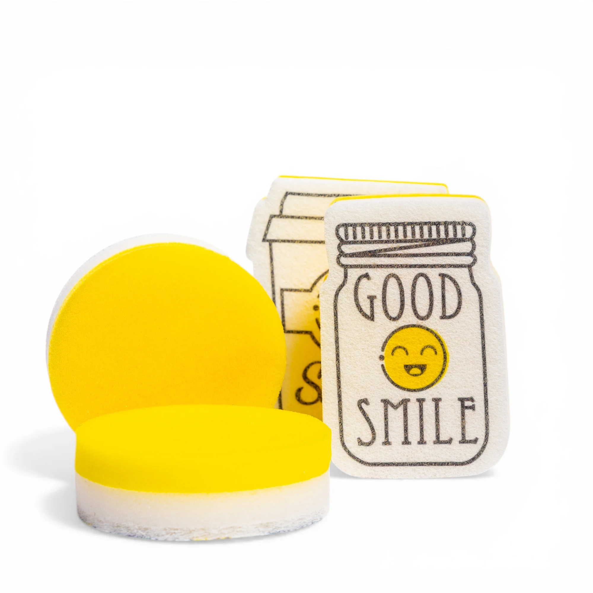 Kitchen Sponge Set - Yellow & White Assorted Shapes - Home Organizers