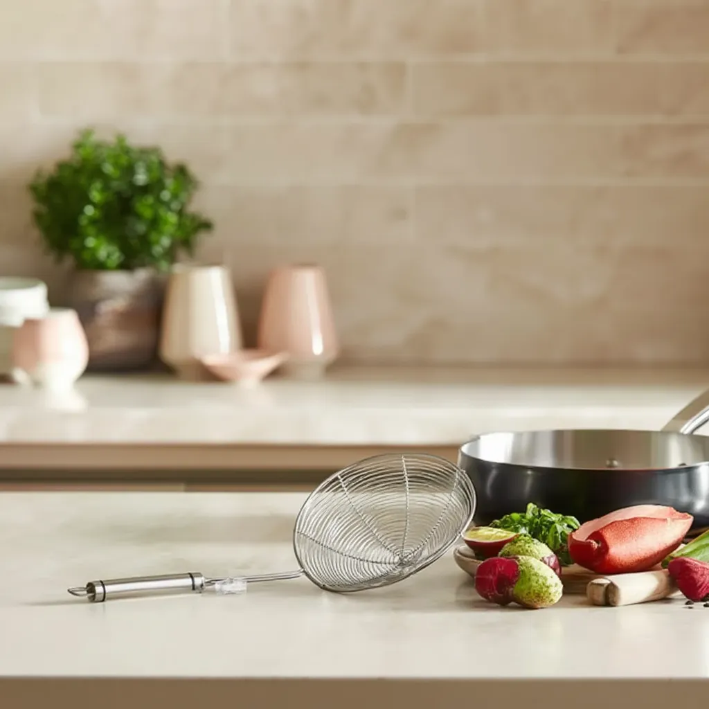 Metal Skimmer Strainer - Silver - Home Organizers