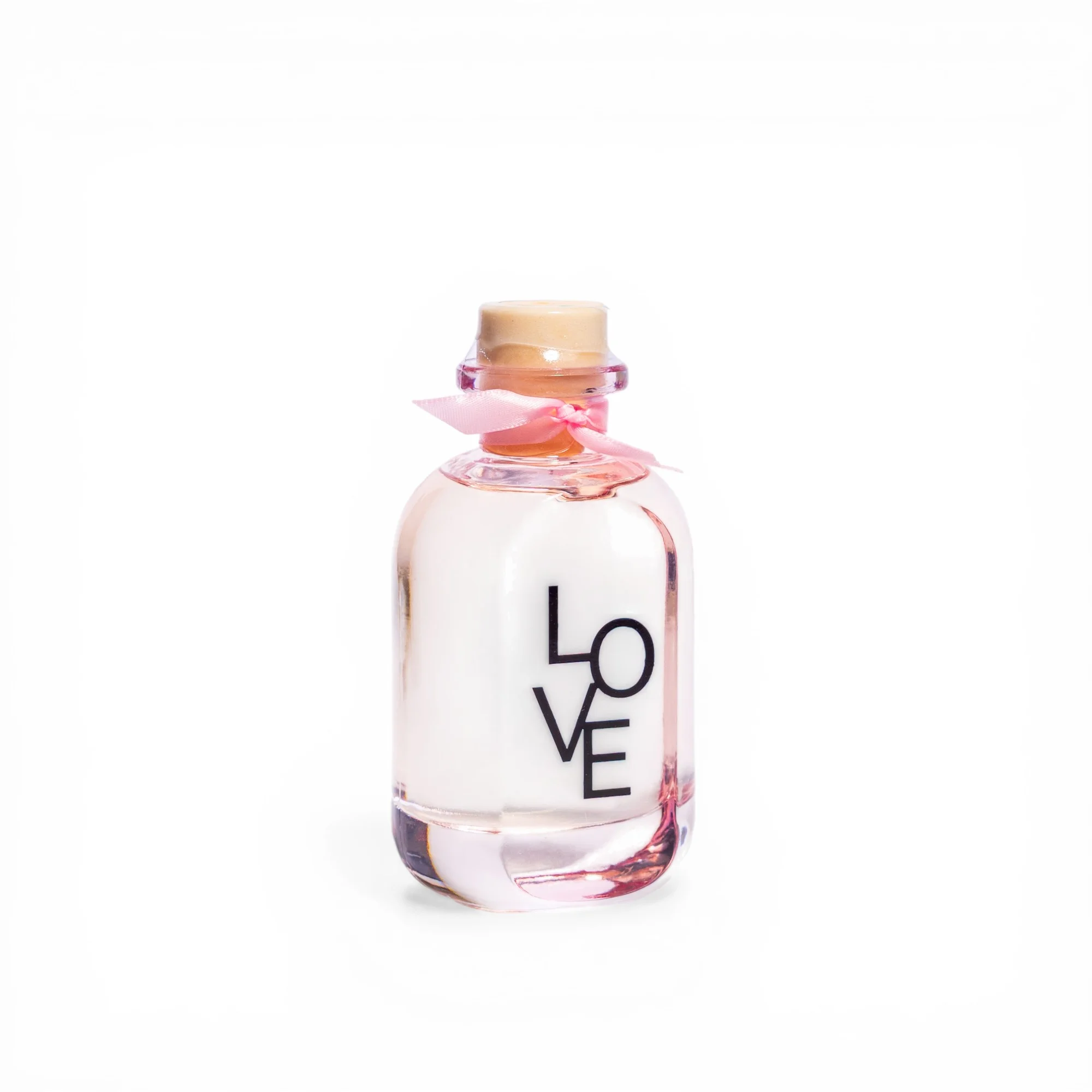 Decorative Glass Bottle with Cork Stopper - Love Design - Home Organizers