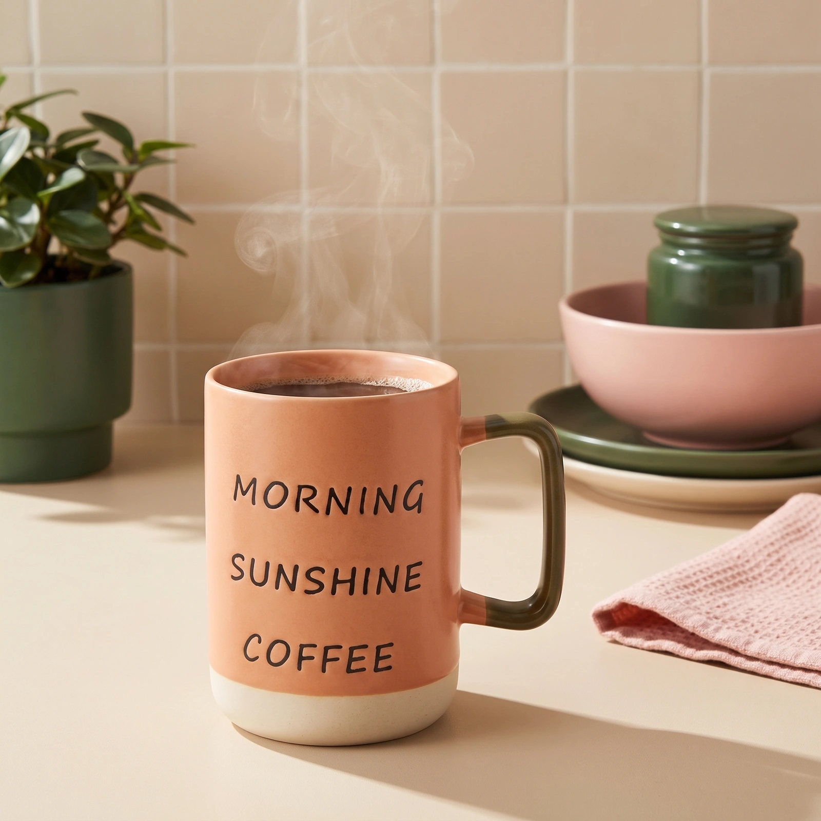 كوب سيراميك برتقالي - MORNING SUNSHINE COFFEE - العروض