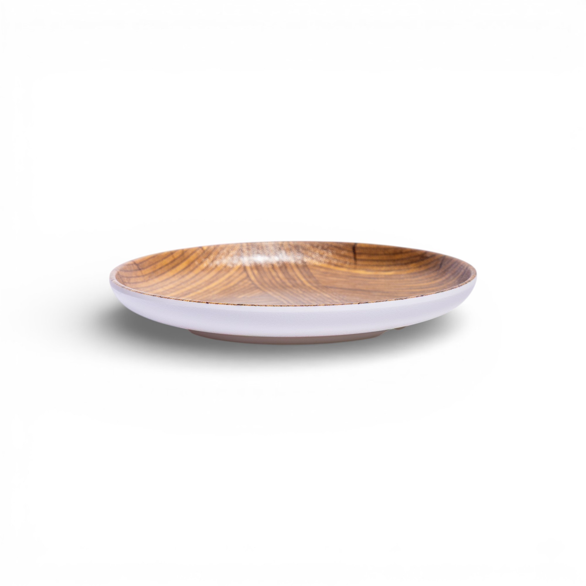 Ceramic Plate with Wood Effect Interior - Home Organization