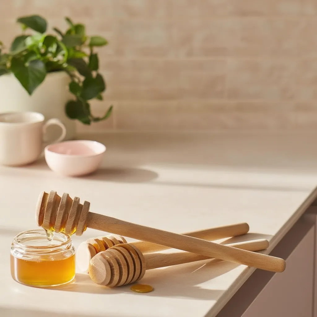 Honey Dipper Wood Set - 5 Pieces - Home Organizers
