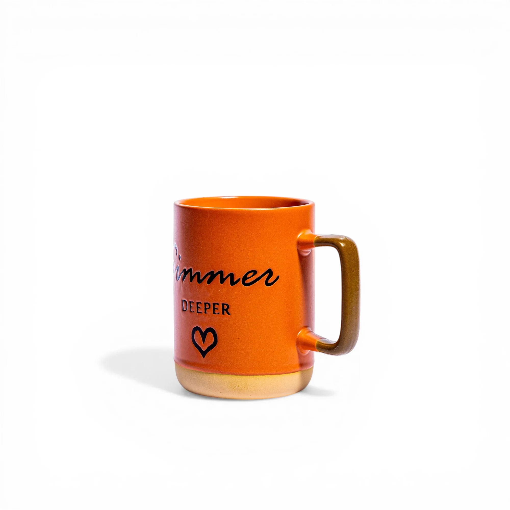 Ceramic Mug Orange & Brown - 'Deeper' Design - Cleaning Essentials