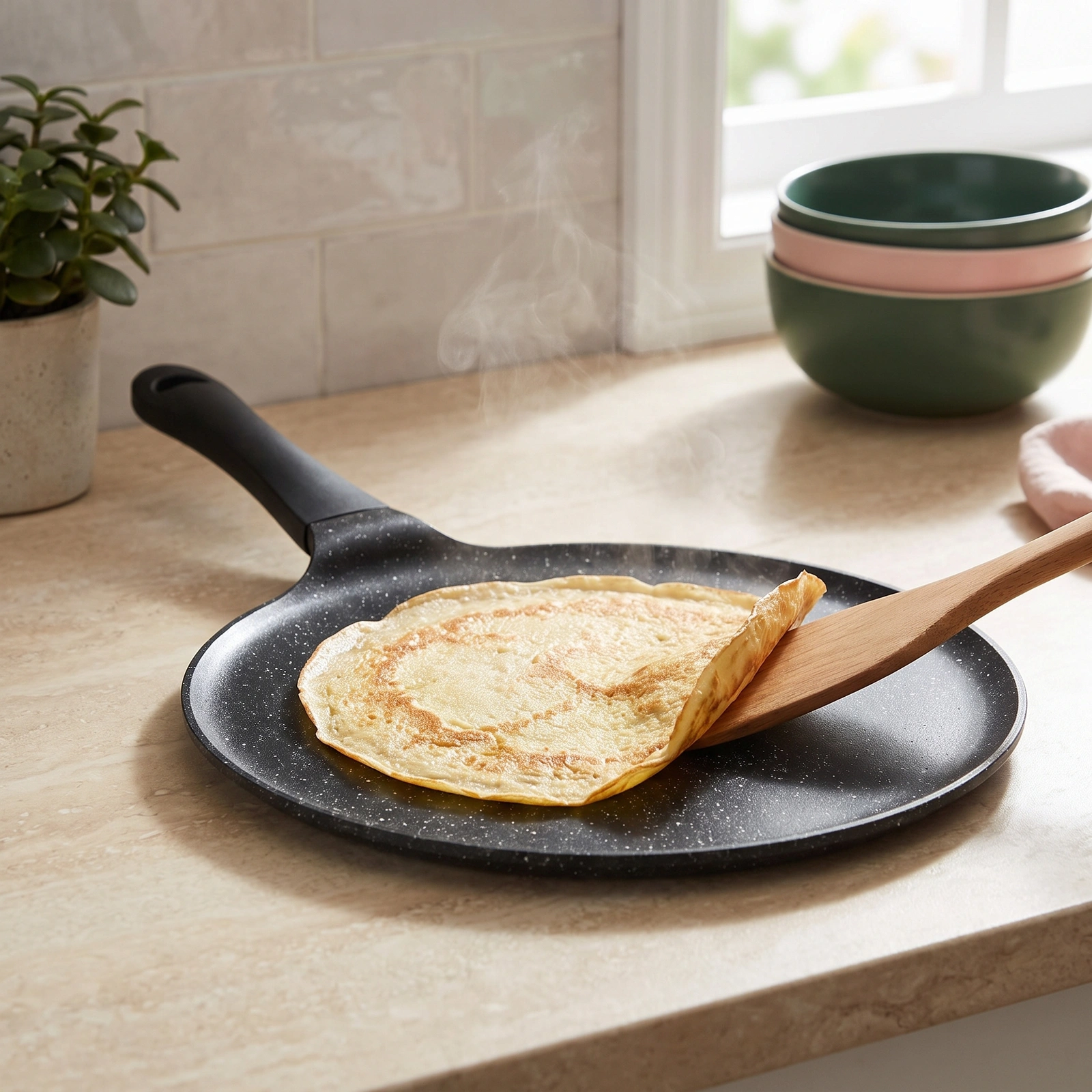 Baroly Granite Crepe Pan - Non-Stick Dark Grey - Cookware