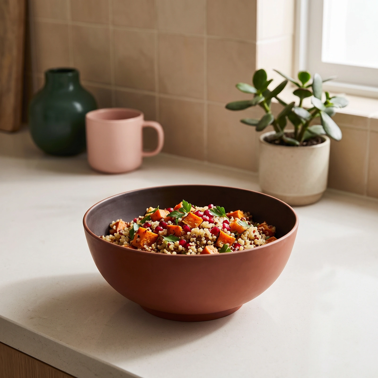 Melamine Serving Bowl - Red & Black - Kitchen essentials