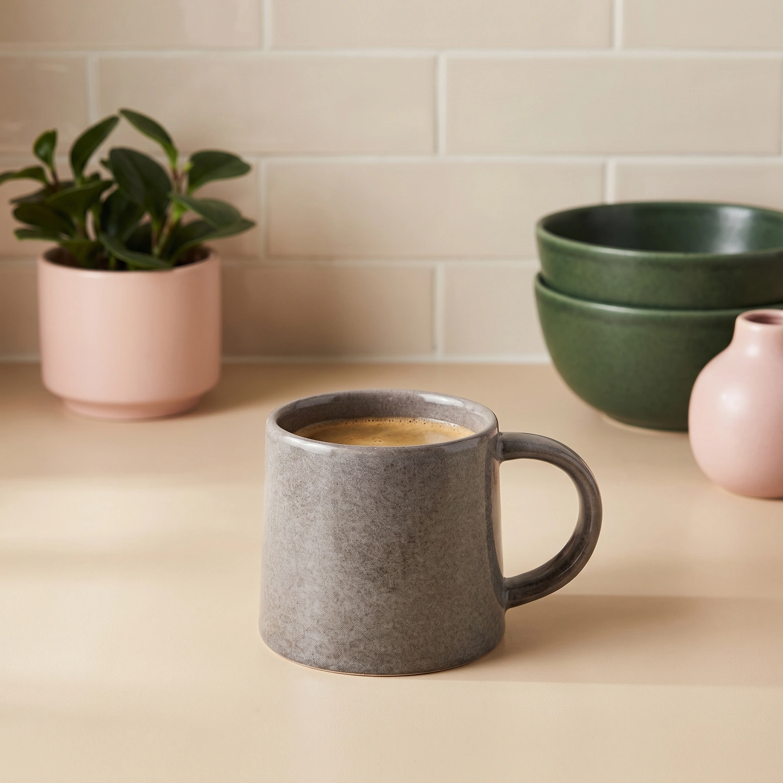 Ceramic Mug - Dark Grey Speckled - Offers