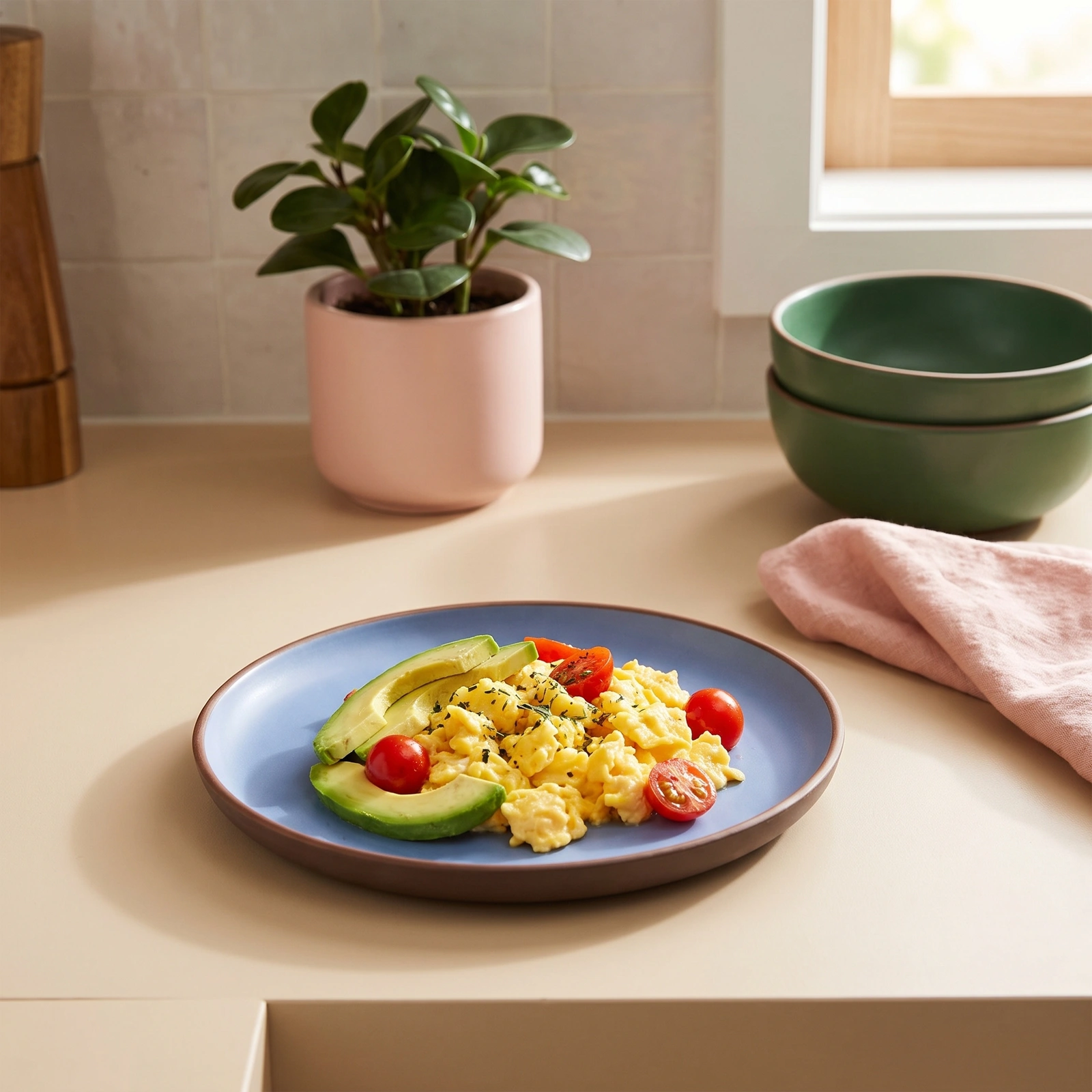 Blue Melamine Plate - Kitchen essentials